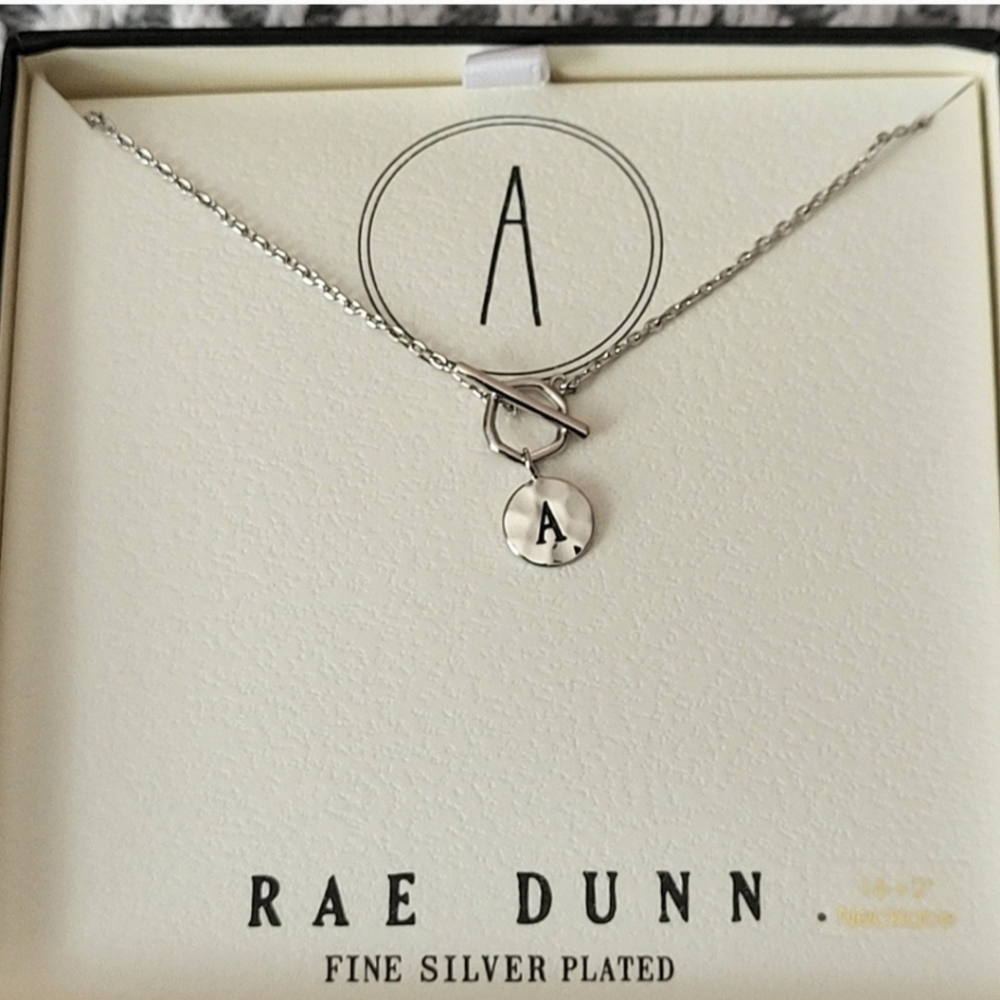 Rae Dunn "A" Initial Necklace